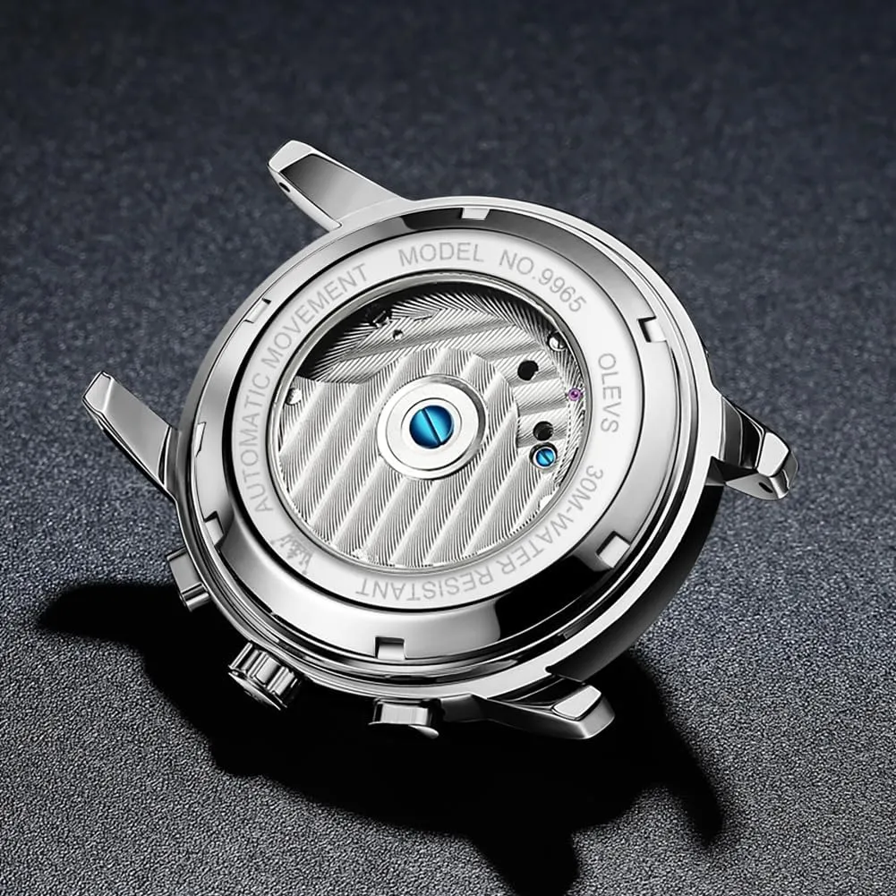 Mechanical Date Calendar Luxury Classic Business Waterproof Luminous cap slavery Wrist Watches OLEVS Men Automatic Watch Stainless Steel Skeleton 