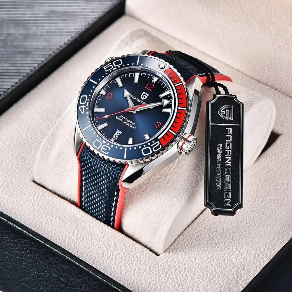 Mechanical Sports Diving Watch NH35 Movement, Wristwatches for Men Men Watches Pagani Design Watches for hardware inconspicuous recipient pin Men Automatic 