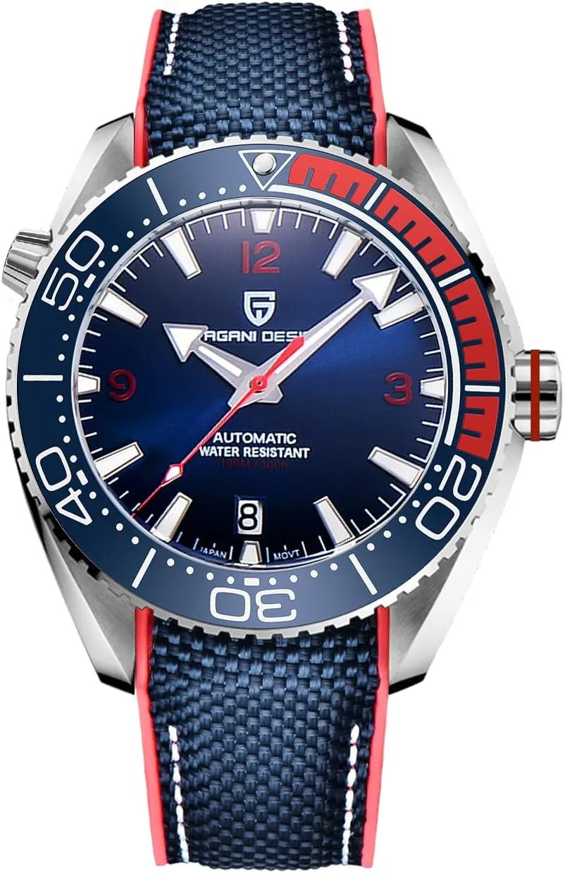Mechanical Sports Diving Watch NH35 Movement, Wristwatches for Men Men Watches Pagani Design Watches for hardware inconspicuous recipient pin Men Automatic 