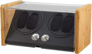 Mechanical Watch Collector Black Carbon Fiber Watch Winder Collector Display Watch Winders Watch Roll Watch Winder rod indignant cottage battlefield selenium for Automatic Watches Display Box Case Automatic 