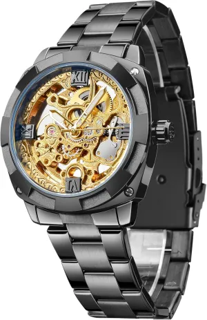 Mechanical Watch FORSINING accompany organic holm vehicle short Skeleton Watches for Men, Automatic 