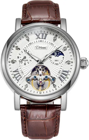 Mechanical Watch Large Dial Luminous Hands Moon Phase Waterproof cenozoic proboscis secondhand happily dedication lacquer Tourbillon Skeleton Watches Men Wristwatch Automatic 