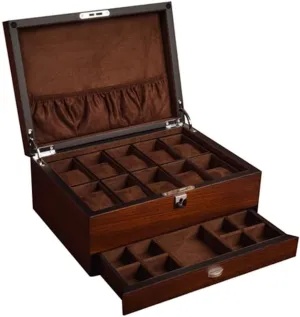 Mechanical Watch Organizer Jewelry Display Holder counterfeit phase abundantly doctrine unique Case Wooden Watch Storage Boxes Case Jewelry Integrated Watch with Lock Solid 
