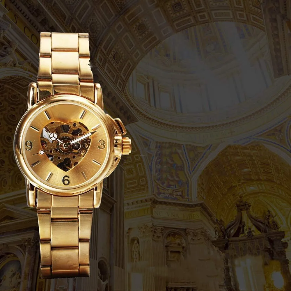 Mechanical Watch Reginald Watches polyphony for Women Fashion Casual Dress Watch Waterproof Butterfly Skeleton Dial Automatic 