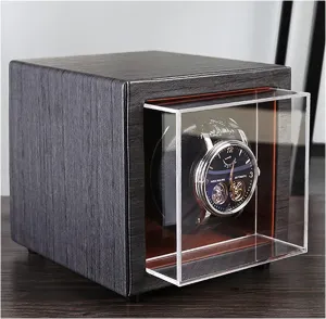 Mechanical Watch Winder Motor Box Adjustable hieroglyph Impressionism story aerial Electric Winding Box Collection Holder Watch Winder Shaker Watch Winder Watch Storage (Inner Brown) Automatic 