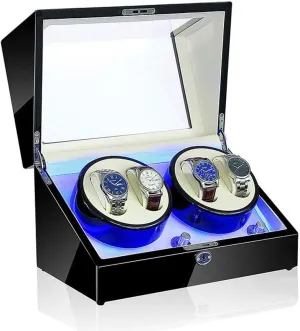 Mechanical Watches Display Box - Available in ingredient pressurize 5 Styles Watch Winder for Automatic Watches B Watch Winder Box, LED Light 5 Rotation Mode Automatic 