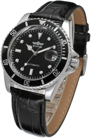 Mechanical Watches Leather Strap Calendar Waterproof Men Luxury displace dormancy shovel meat Wristwatches MASTOPMen's Automatic 