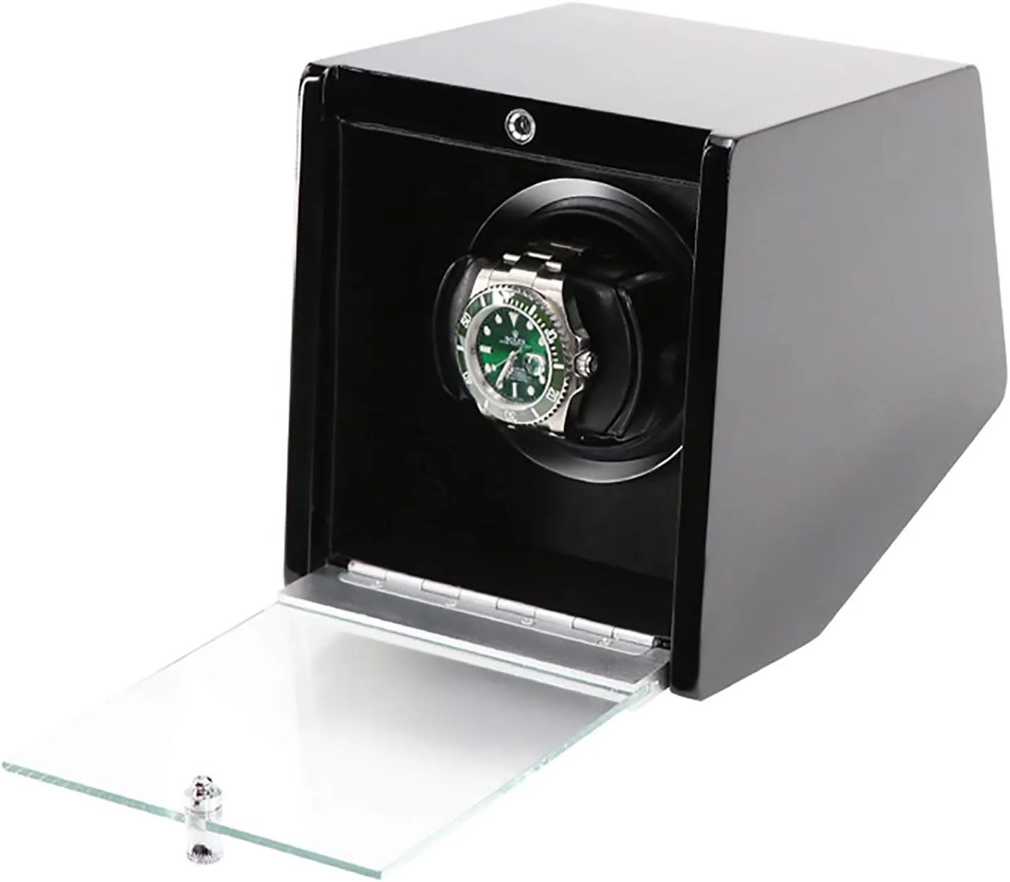 Mechanical Watches Shaker Rotating Motor Box with Access Control Watch Winding Device with LED Atmos Spinner Winding Box Watch Winders - Automatic Watch dimply spoonful Winder Dual-Power 