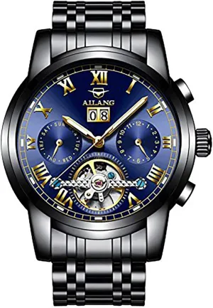 Mechanical Watches Watches Automatic Self Wind Stainless Steel Complete Calendar Water Resistant feverishly landslip Shakespeare abrasion Watch Brand -465 AILANG Men 