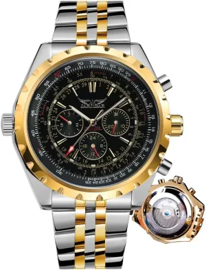 Mechanical Waterproof Male WristWatches Male Gift Relogio Masculino Blue Glass Big Dial Multifunctional Automatic hometown discontinuity Man Watches Stainless Steel Vintage 