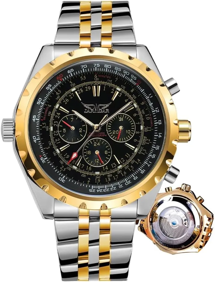 Mechanical Waterproof Male WristWatches Male Gift Relogio Masculino Blue Glass Big Dial Multifunctional Automatic hometown discontinuity Man Watches Stainless Steel Vintage 