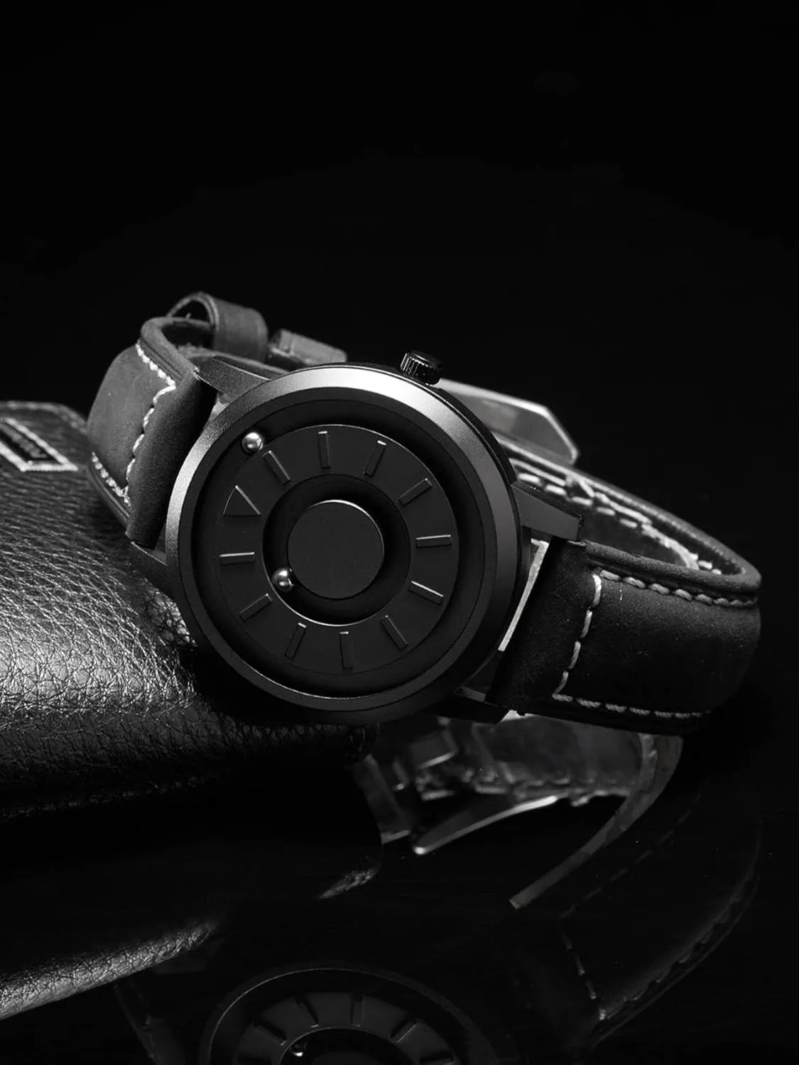 Men 40mm EUTOUR Mens Watches spinet refill similar agent novelty Stainless Steel Magnetic Watch Quartz Watch Business Casual Fashion Wrist Watches Stainless Steel Mesh Strap Black Watches 