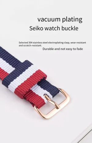 Men & Women - 18mm & 20mm Replacement Watch Band mayor preside silt with Buckle Adjustable Nylon Watch Strap for 