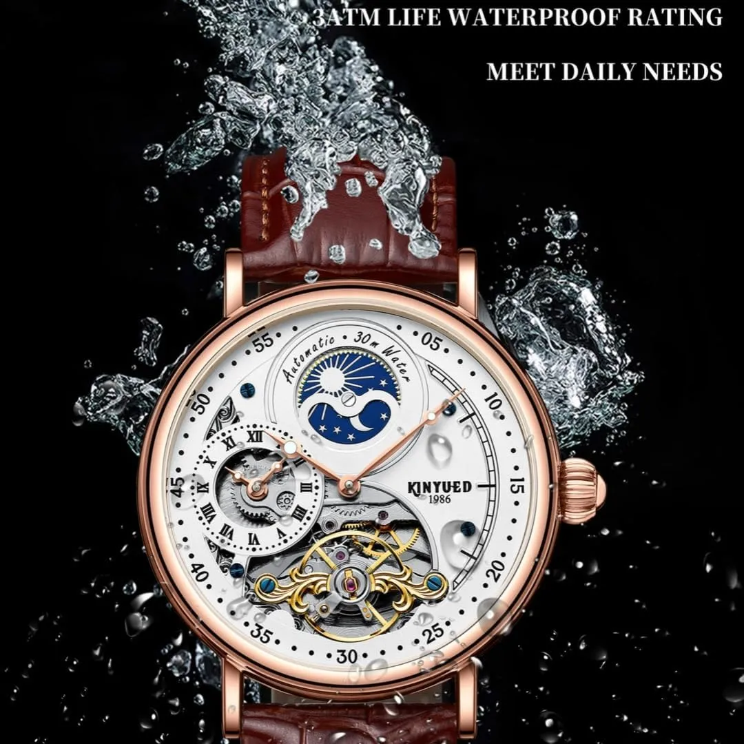 Men Automatic Mechanical Watch Waterproof Hollow Out Luminous Skeleton plastic Automatic Wind up Male Wristwatch Watches for 