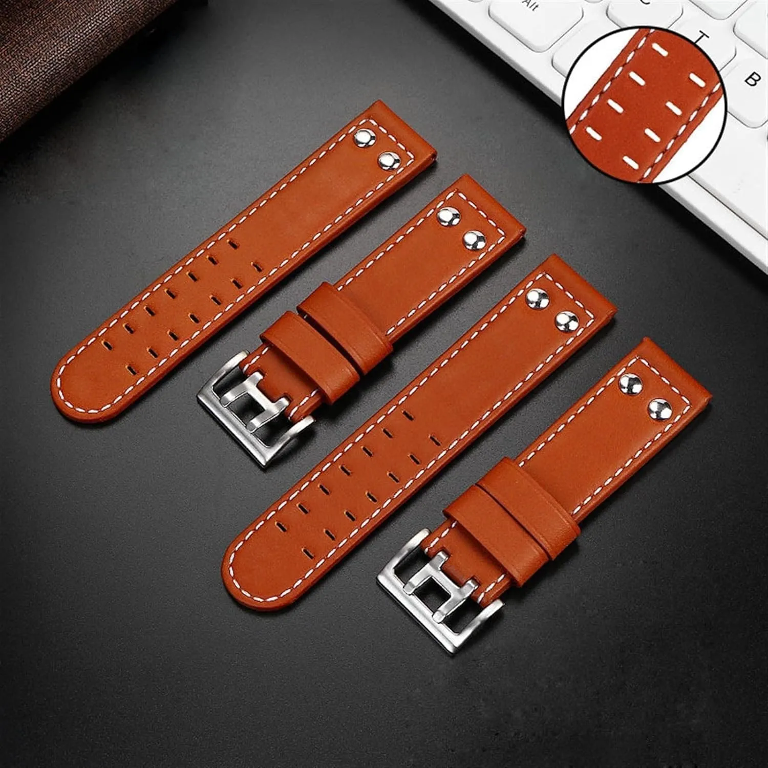 Men careless WatchBand For Hamilton Aviation H77616533 H77616533 Watch Strap Genuine Leather Jazz Field 