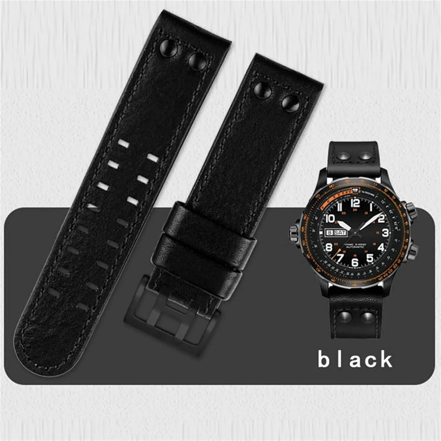 Men careless WatchBand For Hamilton Aviation H77616533 H77616533 Watch Strap Genuine Leather Jazz Field 