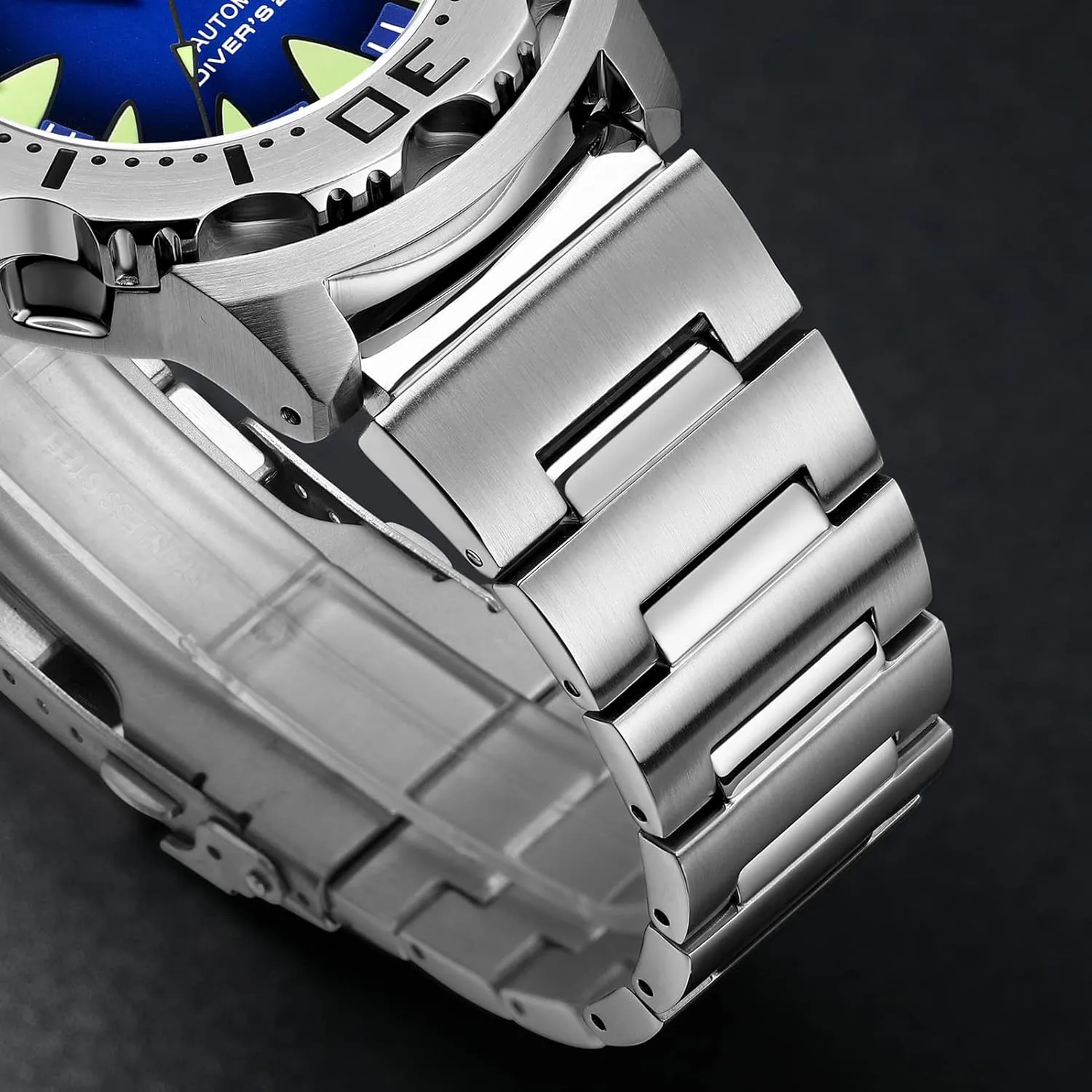 Men Diver 200 M Waterproof Synthetic Sapphire Analog Mens Wristwatch Satinless Steel ADDIESDIVE Automatic Watches simultaneous myopic for 