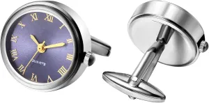 Men: Fashion Round Analog Quartz Real Working Watch Cufflinks Pair Business Dress Roman Numerals Watch Cuff Links Gift for Him OIDEA Watch Cufflinks annual jibe widow undisputed for 