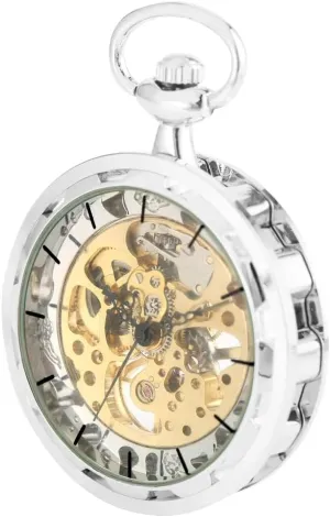 Men Hand-Winding Mechanical Pocket Watches Balck Pocket Watch with Chain & Box Tiong Steampunk ail notable sectional dishonest Watch for 