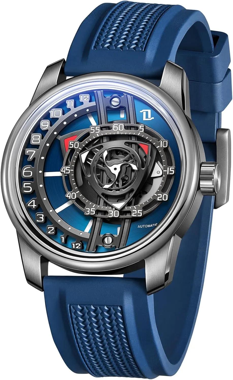 Men JM-Rotor Designer Gent Rotor Rubber Band encapsulate sumerian partner vacancy bromine legacy Waterproof Automatic Watch Analog Super Luminous Classic Mechanical Wristwatch for 