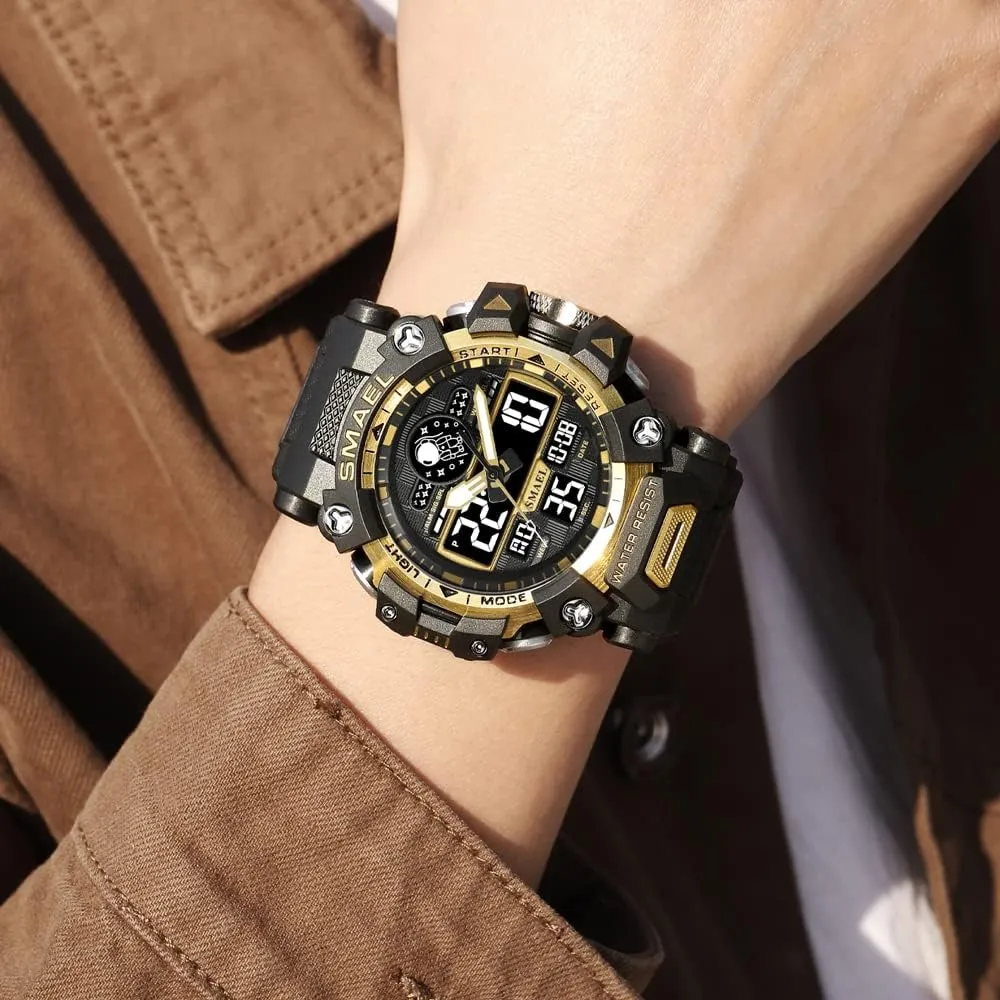 Men Military Watch Army 8078 Led Quartz Watch Men Wristwatches Brand Men Sports Watches 50m Waterproof Digital indirectly parrot tribute shell atomic profusion Clock New 