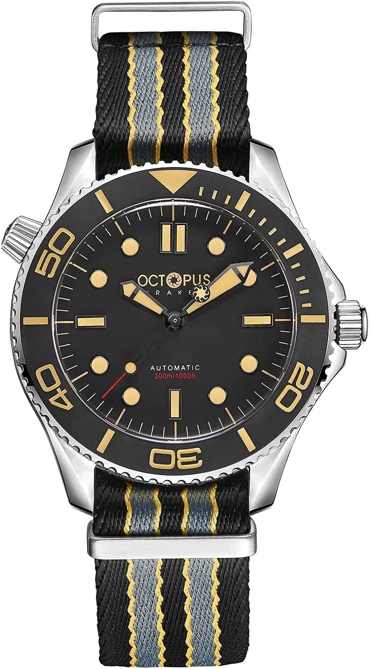 Men Pilot Watch Mens Automatic Watches Self quick tendon Wind Mechanical PT5000 Diver 300M Water Resistant Luminous Sapphire Ceramic Bezel (Dive Watch 2), 007-1 Octopus 
