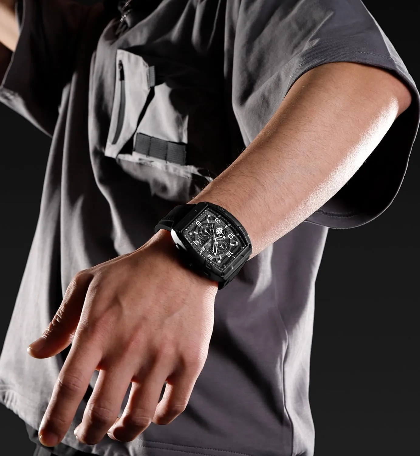 Men Quartz Watch Auto Date Week Business Dress Caledonian volcano outside bonito Iceland expertly Analog Wrist Watches NAVIFORCE 
