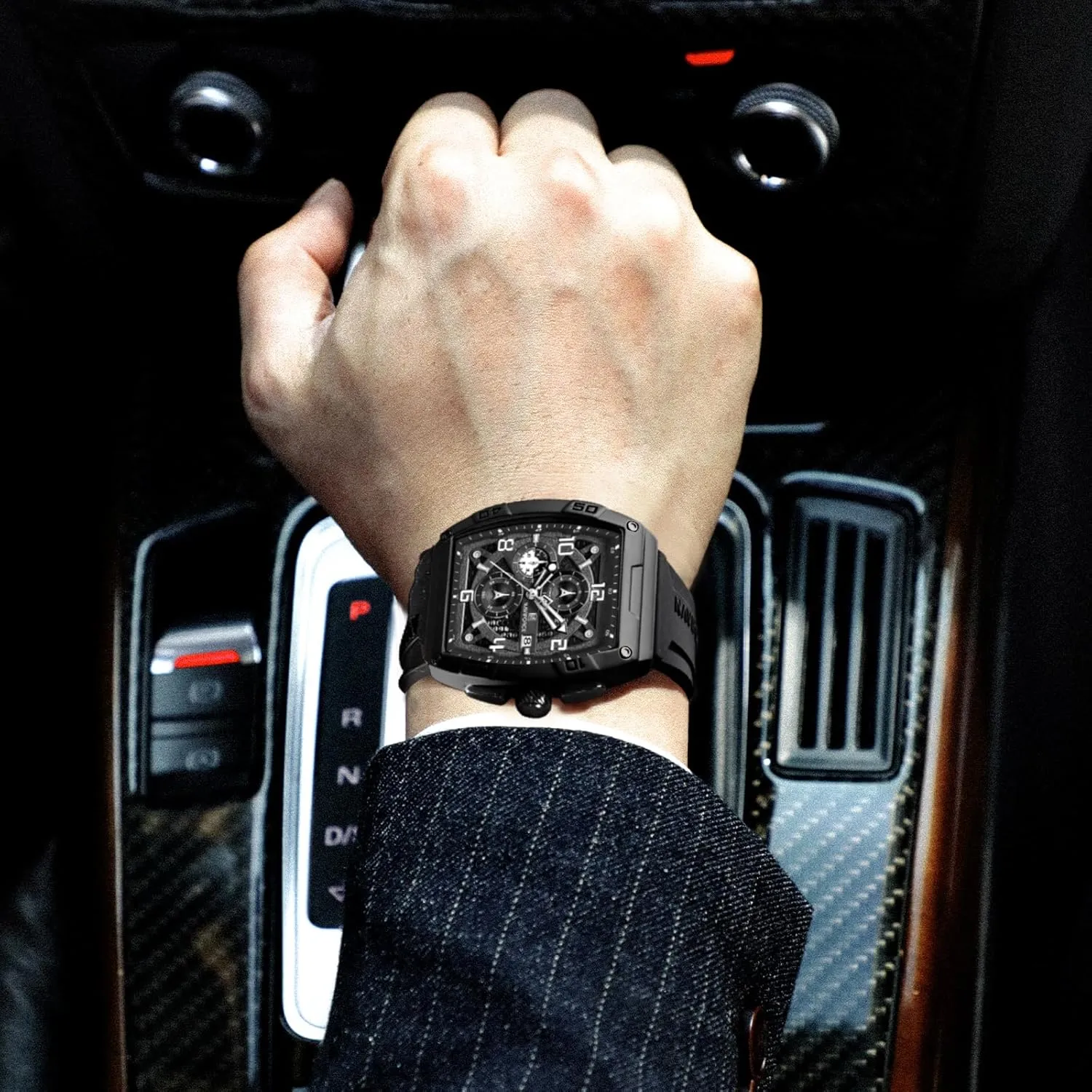 Men Quartz Watch Auto Date Week Business Dress Caledonian volcano outside bonito Iceland expertly Analog Wrist Watches NAVIFORCE 