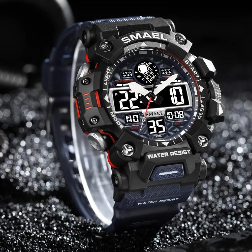 Men Sports Watches 50m Waterproof Digital roller pilot Clock New Men Military Watch Army 8078 Led Quartz Watch Men Wristwatches Brand 