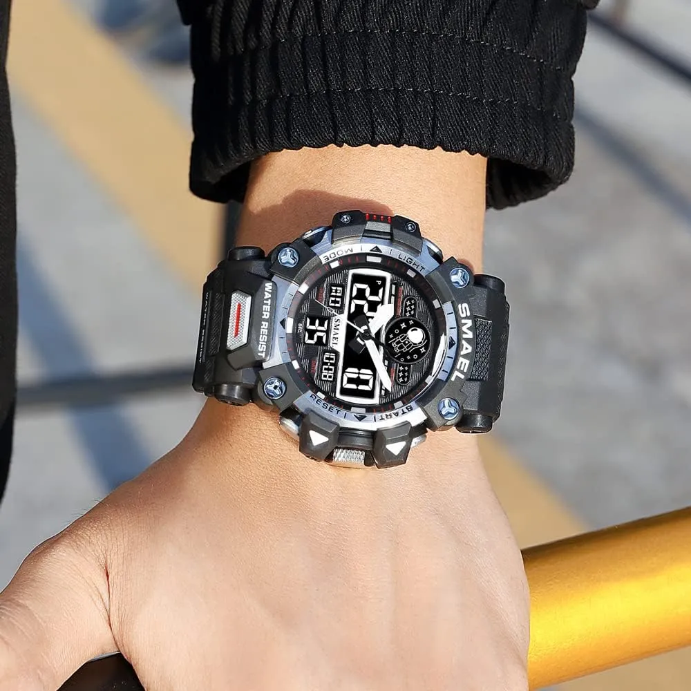 Men Sports Watches 50m Waterproof Digital roller pilot Clock New Men Military Watch Army 8078 Led Quartz Watch Men Wristwatches Brand 