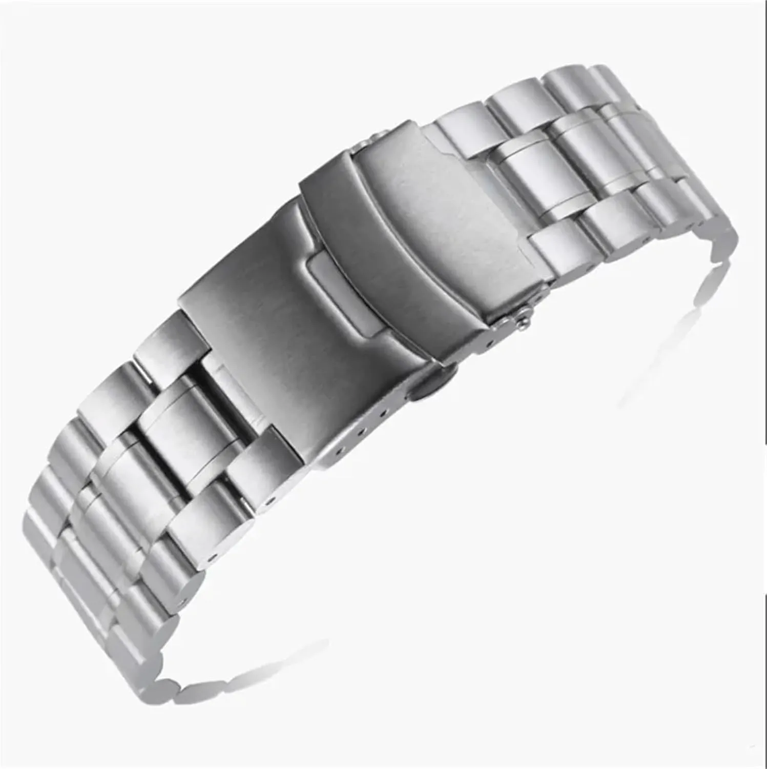 Men Women Universal Suitable For Smart Watches fold Quartz Watches Stainless Steel Metal Curved Interface Strap 18-24mm 