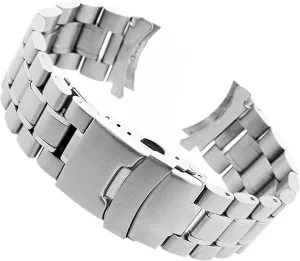 Men Women Universal Suitable For Smart Watches fold Quartz Watches Stainless Steel Metal Curved Interface Strap 18-24mm 