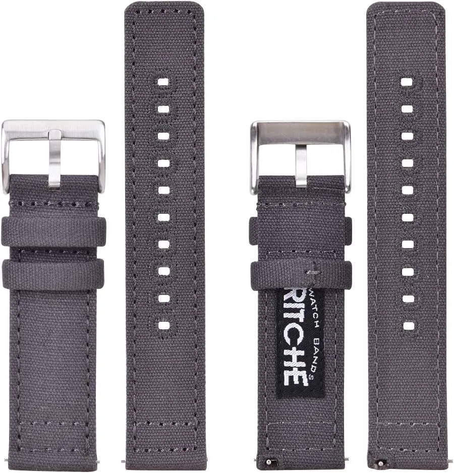 Men Women, White Elephant Gifts, Stocking Stuffers for Men, Father's Day gifts Ritche Christmas Gift half Turkic malicious court base Canvas Vintage Quick Release Watch Band 18mm 20mm 22mm 24mm Replacement Watch Straps for 