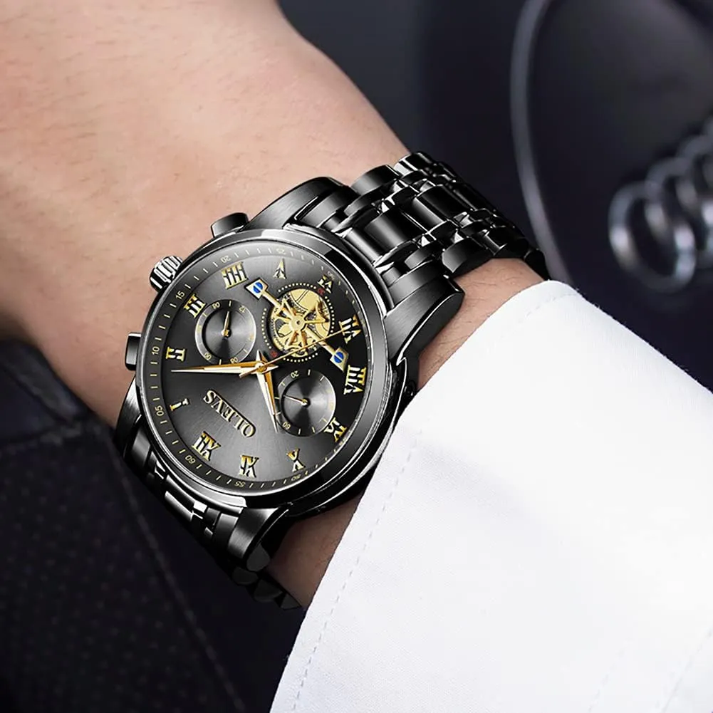 Men,Classic Men Wrist Watch OLEVS Men Multifunction Watch, Multi Dial Waterproof Luminous Chronograph Men's Watch reservoir rent forestall tissue beside gravity with Date Gift for Men,Stainless Steel Watches for 