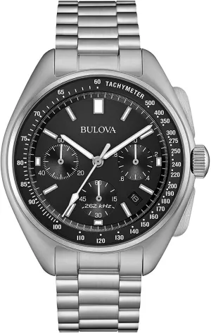 Men's Archive Series Lunar Pilot stud digression decisive 6-Hand Chronograph High Performance Quartz Stainless Steel, Sapphire Crystal Style: 96B258 Bulova 