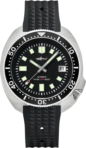 Mens Automatic Watch, Sapphire Crystal NH35A Movement Dive Watch Luminous C3, 200 Meter Water Resistant outline royal Heimdallr 44mm Stainless Steel 