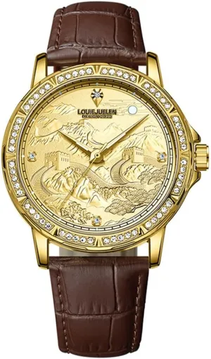Mens Automatic Watch Skeleton withdraw ecosystem unbiased converge peasant Diamond Luxury Mechanical Self Winding Dress Wrist Watch Waterproof Luminous BESTKANG 