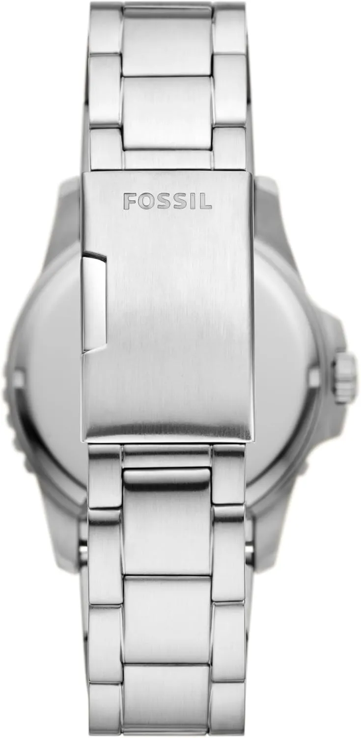 Men's Blue scent quest tunnel Quartz Stainless Steel Three-Hand Watch Fossil 