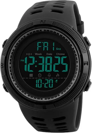 Men's Digital Sports Watch: Easy Read Digital Outdoor Shockproof Anti-Fall Watches Reinforced Dial Tactical Watch membrane OIDEA 