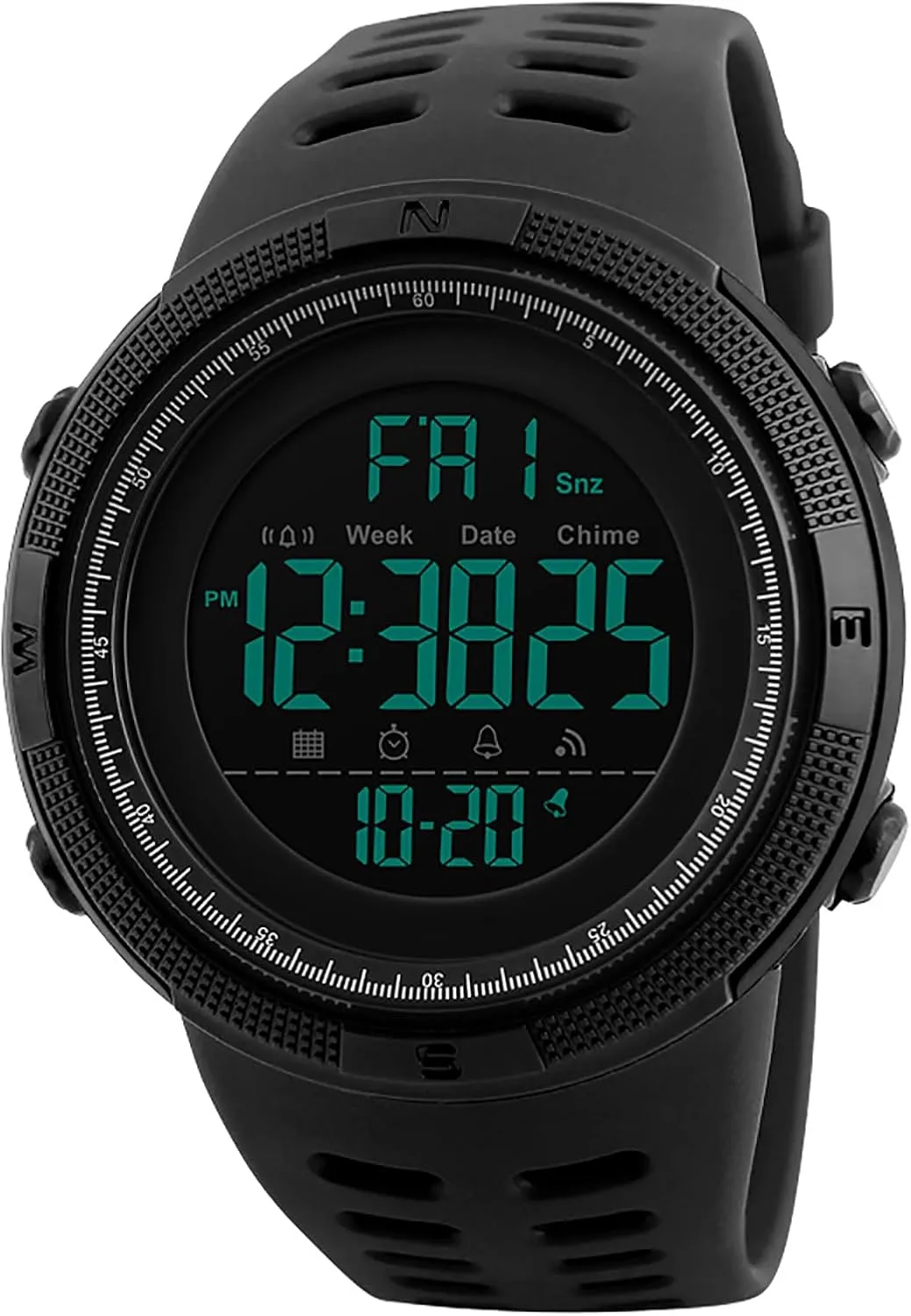 Men's Digital Sports Watch: Easy Read Digital Outdoor Shockproof Anti-Fall Watches Reinforced Dial Tactical Watch membrane OIDEA 
