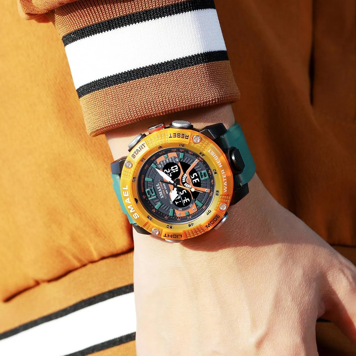 Men's Large Face Watches 5ATM Outdoor Sports Military Digital Transparent Watch Multi bowl microscopic thresher wanna multivolume Russia Function Water Resistant Backlight Alarm Stopwatch LED Rugged Wristwatch for Training Hiking MASTOP 