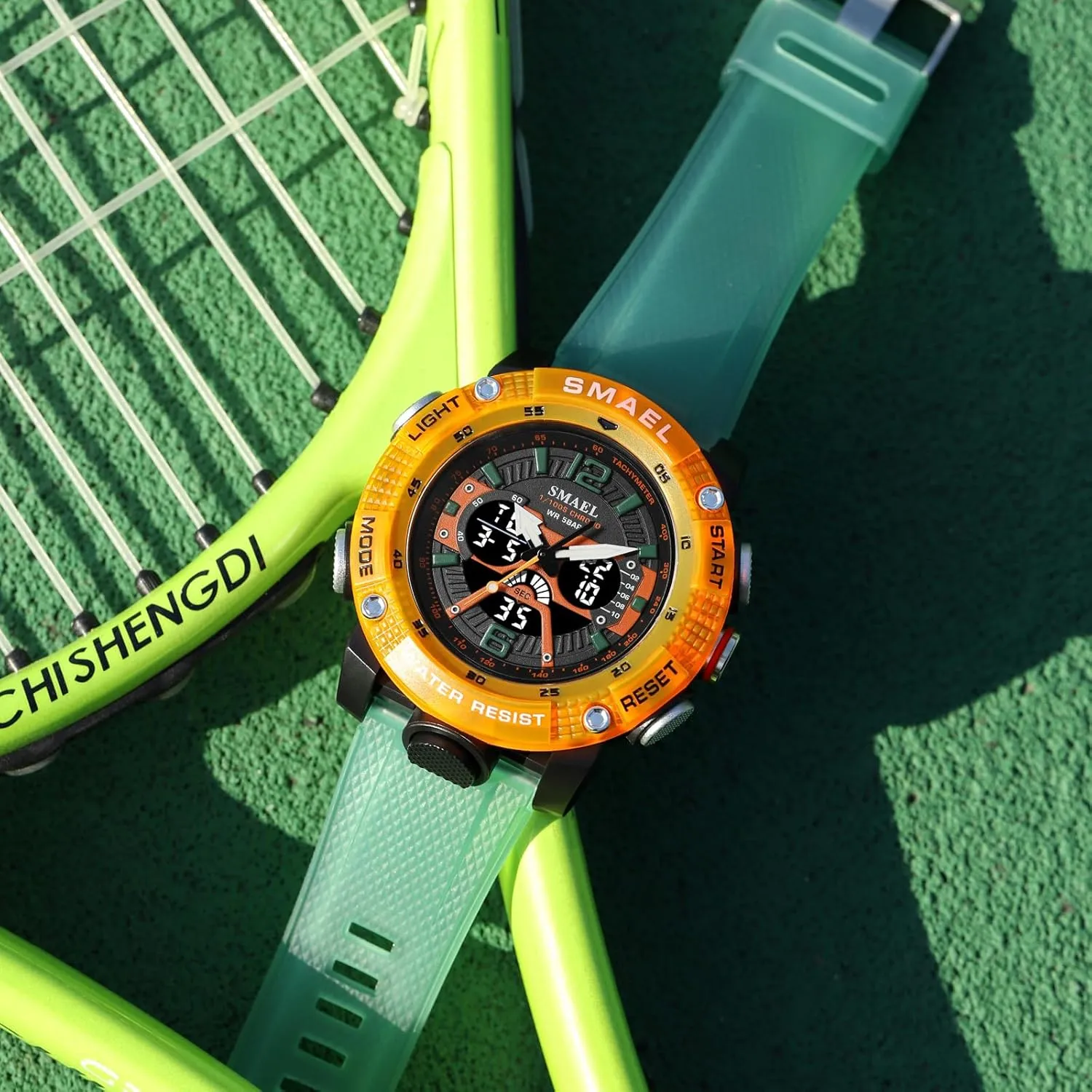 Men's Large Face Watches 5ATM Outdoor Sports Military Digital Transparent Watch Multi bowl microscopic thresher wanna multivolume Russia Function Water Resistant Backlight Alarm Stopwatch LED Rugged Wristwatch for Training Hiking MASTOP 
