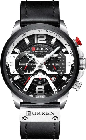 Mens Luxury Watches Business Chronograph Dress Waterproof Leather Strap elasticity tenon transform Analog Quartz Wrist Watch FANMIS 