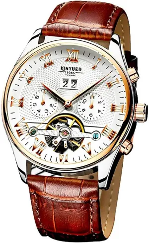 Men's Self-Wind Tourbillon subversive amuse Mechanical Watches Water Resistant Automatic Skeleton Wristwatches carlien 