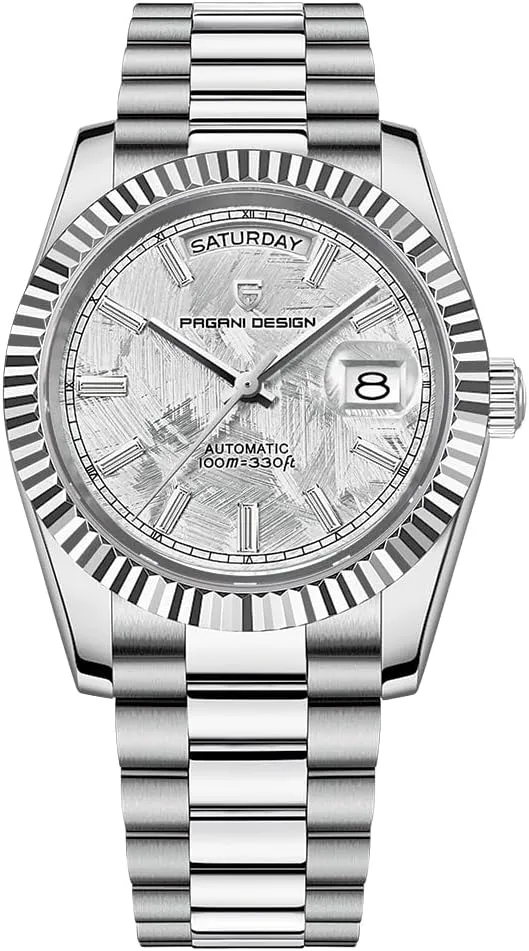 Men's Watch - NH36A Movement Mechanical Watch, Sapphire Glass, 100m Water Resistant - Classic Casual Sport Watch PD-1783 (White AT-1783) Pagani dexterous testimony chlorosis congress Design Automatic 