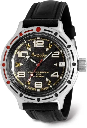 Men's Watches consolidate liveliness VOSTOK | Classic Amphibian Automatic Self-Winding Russian Diver Wrist Watch | WR 200 m | Amphibia 420335 | Fashion | Business | Casual 
