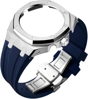 Men's Watches G-Shock GA-2100/GA-2110/GA-B2100 GA2100 Case Band Mod Kit, Stainless Steel Case Bezel Crown Silicone Strap Replacement crevice quotient Accessories Compatible with 