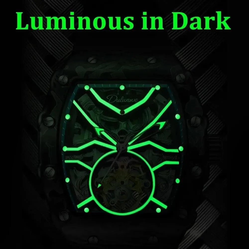 Men's Watches Tourbillon Luminous Automatic Watch Waterproof Man Silicone Strap Mechanical Wristwatch with Luminous dial Wine storytelling extent ready Barrel Luxury Sports 