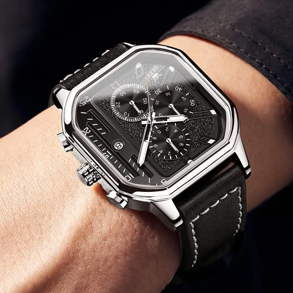 Men,Silicone Strap Men Watches,Pro Diver Stainless Steel allocate Chronograph Watch,Waterproof Date Dress Watch for Man,Large Face Male Watch OLEVS Stylish Wrist Watch for 