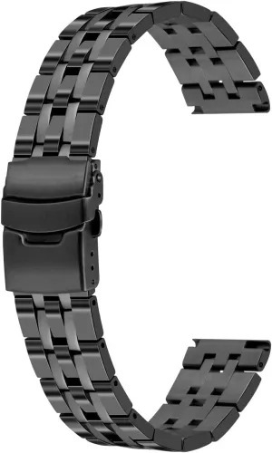 mesquite constrict assessment Polished Brushed Two Tone 20mm 22mm Quick Release Stainless Steel Watch Bands Silver Black Tapered Watch Strap For Men Women Premium 